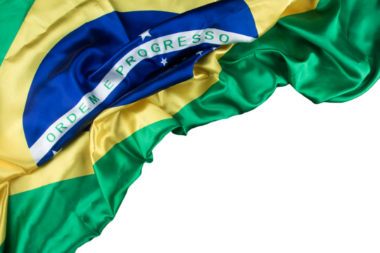 Brazilian flag with transparent background png
