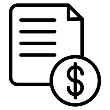 document with dollar sign icon clip art preview