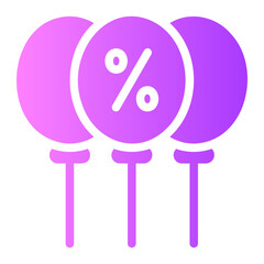 balloons gradient icon