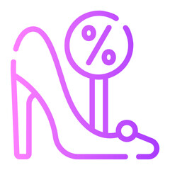 shoe gradient icon