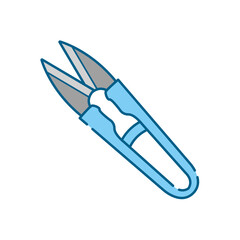 シンプルな糸切りバサミのイラスト