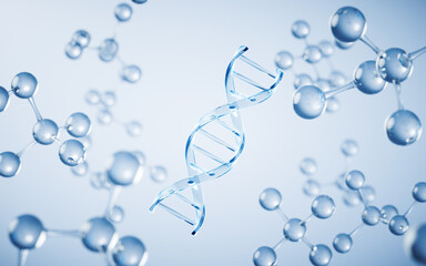 DNA and biology concept, 3d rendering.