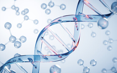 DNA and biology concept, 3d rendering.