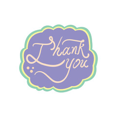 Thank you handwritten background. Vector unique lettering illustration. Perfect for social media
