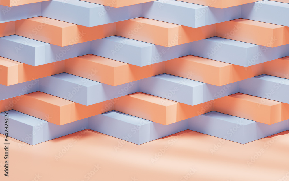 Poster abstract cube structure, 3d rendering.