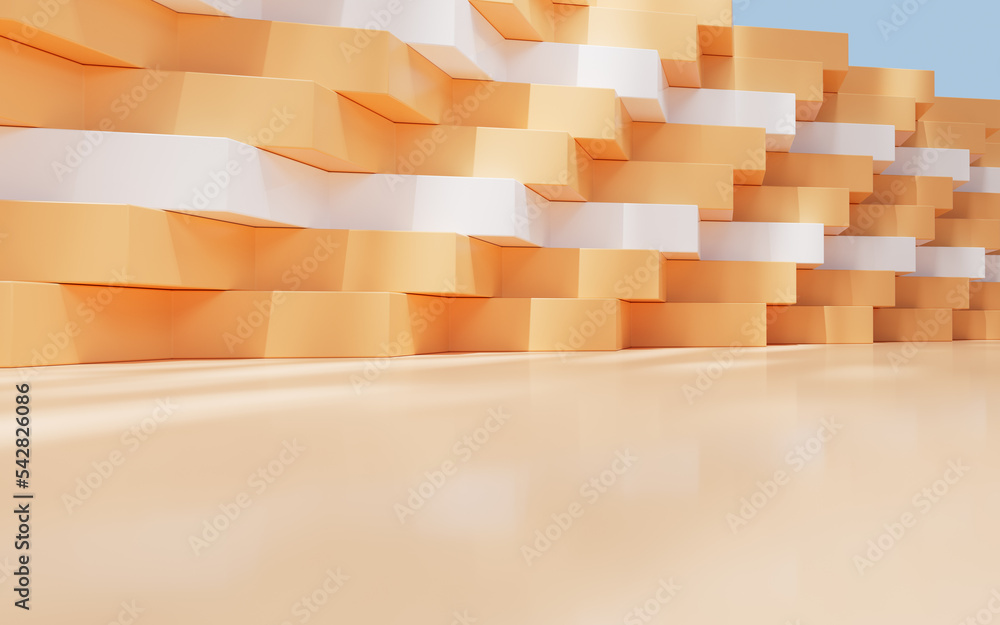 Poster abstract cube structure, 3d rendering.