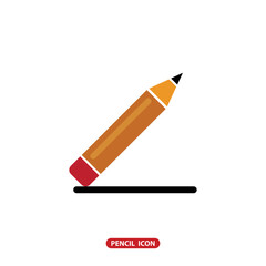 Pencil icon vector logo design flat style