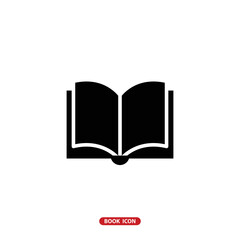 Book icon vector flat style logo template