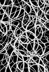 Abstract seamless doodle text pattern. Black and white teenagers repeated backdrop for textile, clothes, wrapping paper. Lettering 2d illustrated repeats print.