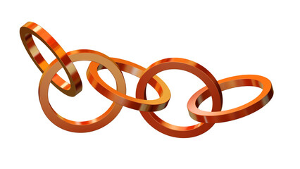 5_consecutive_rings_9-3.png,【PNG】13 connected copper-colored ring chains