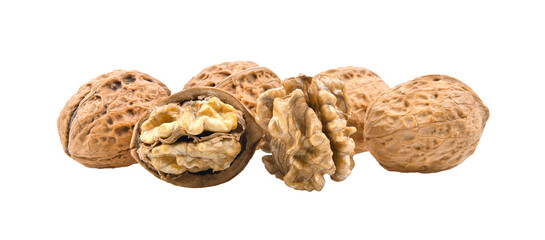 Walnuts on transparent png