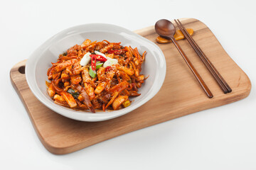 Stir-fried squid, squid, stir-fried, seafood, seasoning, vegetables, vegetables, Korean food, Korean culture, food, food, ingredients, food ingredients, food ingredients, close-up, spicy, salty, stir-