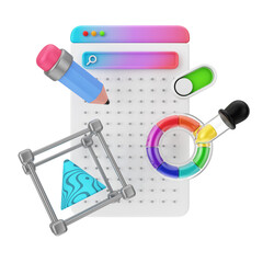 User Interface And Graphic Design 3D Icon Illustrations
