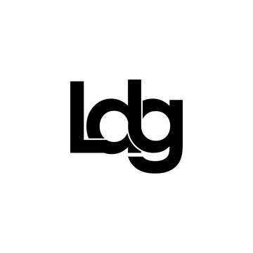 ldg letter initial monogram logo design