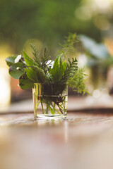 party decoration with flower arrangement 