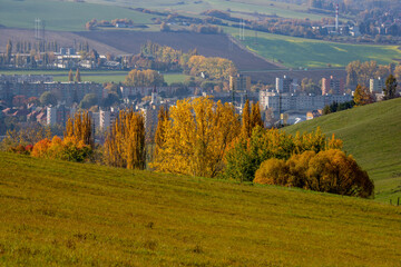 autumn landscape with forest, Liptovsk&yacute; Mikul&aacute;&scaron;, Liptov, Slovakia