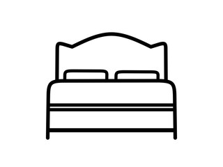 bed icon with line design