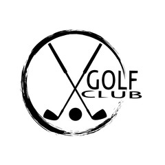 golf sport logo with vintage design