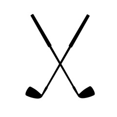 crossed iron golf club icon