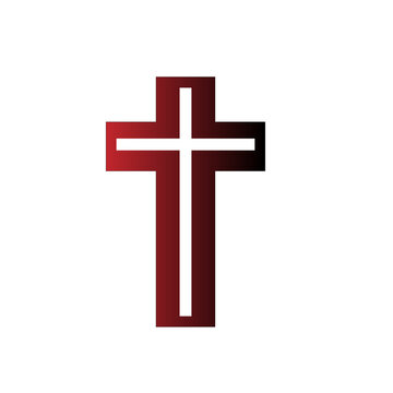 Cross symbol. symbol of christianity. Vector illustration. stock image.