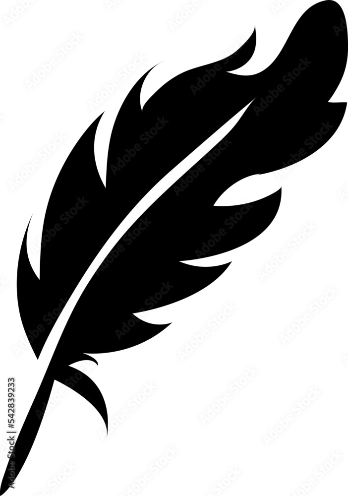 Poster feather icon vector symbol template on white background..eps