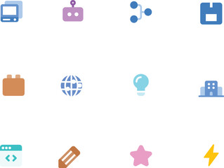 Task manager business and icons set