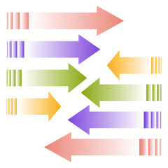 Modern colored arrows. Vector illustration. stock image. 