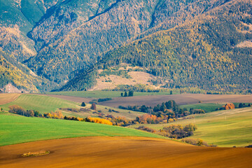 autumn landscape in the mountains,  West Tatras, Slovakia