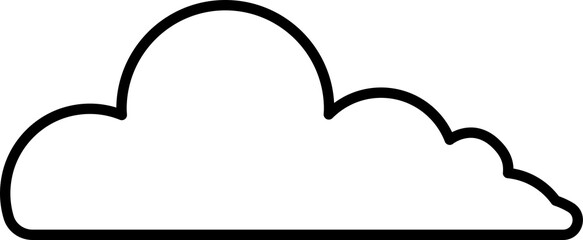 Cloud element in PNG type. Flat vector illustration style. Minimal object. Clip art design.