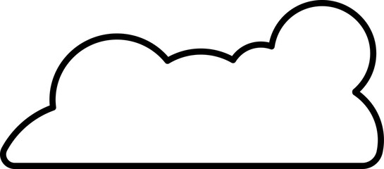 Cloud element in PNG type. Flat vector illustration style. Minimal object. Clip art design.