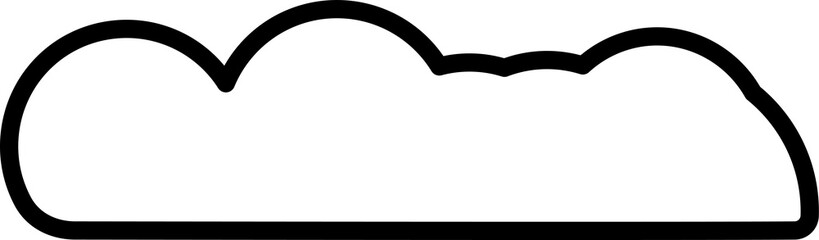 Cloud element in PNG type. Flat vector illustration style. Minimal object. Clip art design.