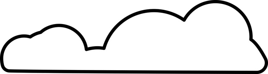 Cloud element in PNG type. Flat vector illustration style. Minimal object. Clip art design.