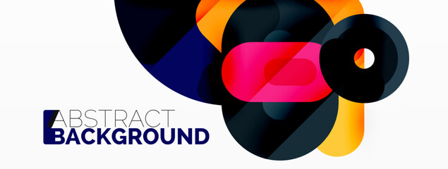 Creative geometric wallpaper. Circles, lines background. Business template for wallpaper, banner, background or landing