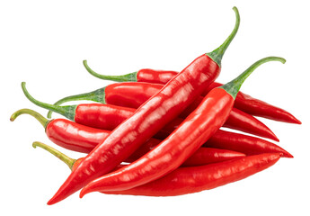 Closeup fresh peppers chili on white, korean Red peppers chili on white background PNG File - obrazy, fototapety, plakaty