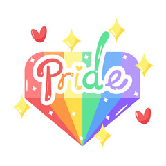Fototapeta na wymiar Isolated colored lgbt pride rainbow icon Vector