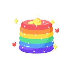 Isolated colored jelly lgbt pride icon Vector