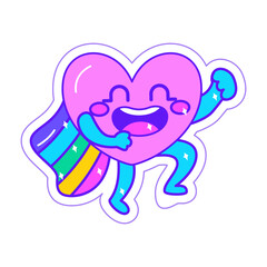 Isolated colored happy heart lgbt pride icon Vector