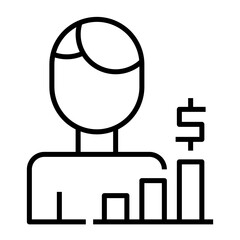 Icon Financer With Style Outline