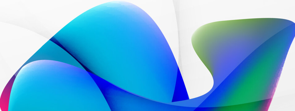 Fluid color abstract background. Liquid gradients, wave pattern. Trendy techno business template for wallpaper, banner, background or landing