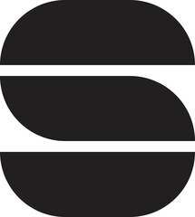 Abstract letter S logo illustration in trendy and minimal style