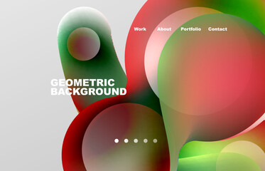 Abstract liquid background for your landing page design. Web page for website or mobile app wallpaper