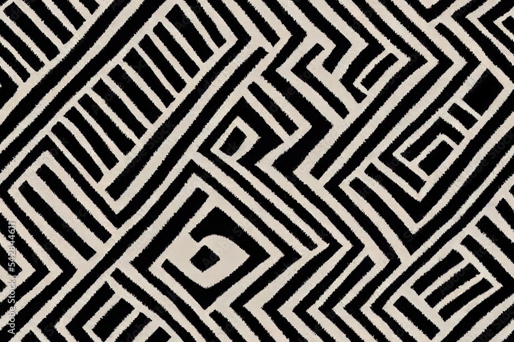 Poster ikat border design and pattern for textile prints