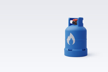 3d Vector natural gas tank, Used for cooking and various industries, consumable and energy economy concept.