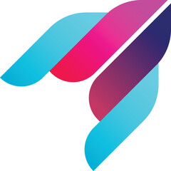 Abstract play button logo illustration in trendy and minimal style