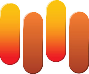 Abstract wave and line logo illustration in trendy and minimal style