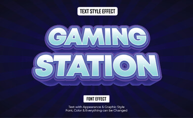 Naklejka na ściany i meble Gaming esport style text effect, Editable text effect