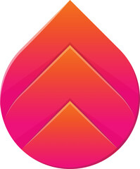 Abstract water drop logo illustration in trendy and minimal style