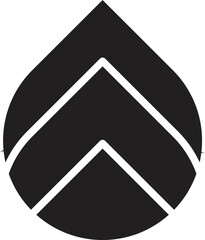 Abstract water drop logo illustration in trendy and minimal style