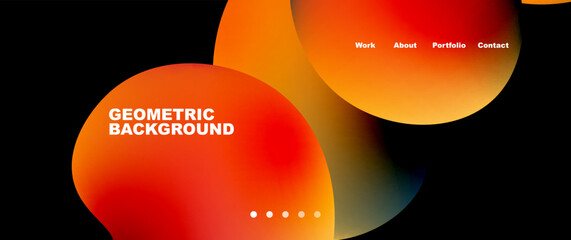 Fluid shapes vector abstract background