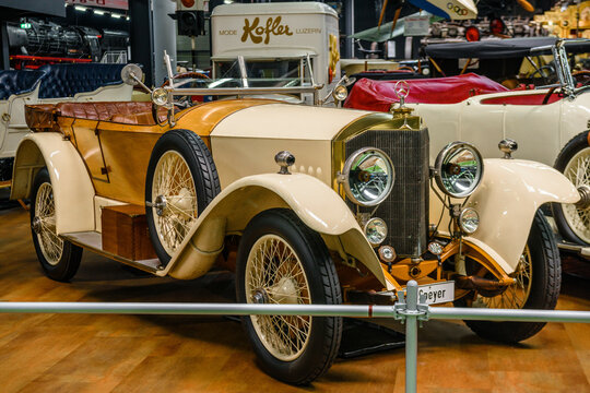 SINSHEIM, GERMANY - MAI 2022: beige white ivory Mercedes 28 95 1922
